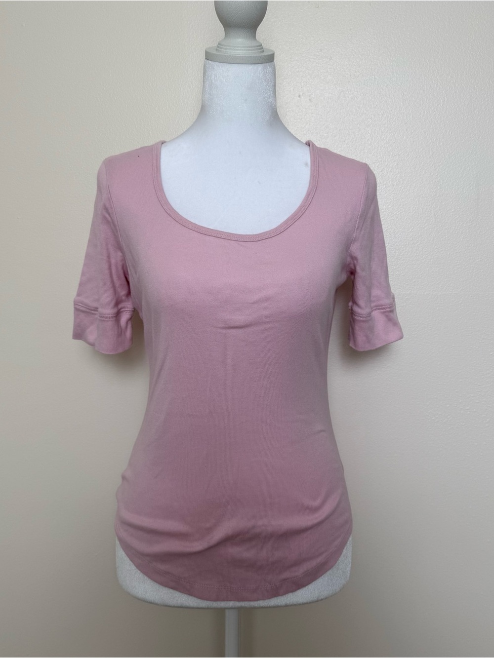 Vintage y2k 2000s Gap baby pink babydoll Scoop Neck Tee top